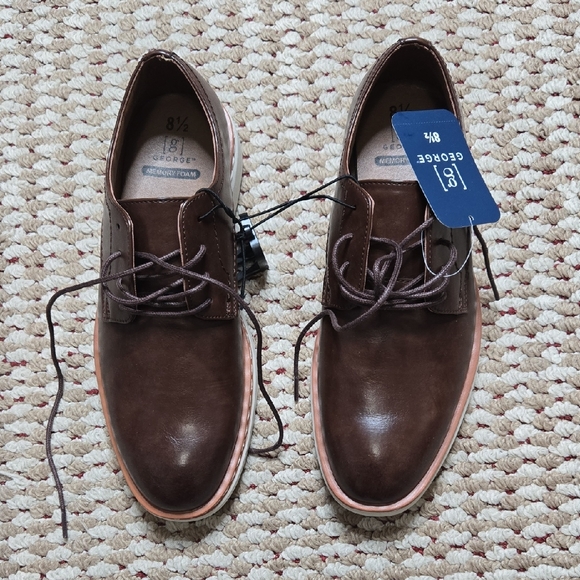 George Other - George Memory Foam Kradinn Dress Oxford Size 8.5 Dark Brown Shoes